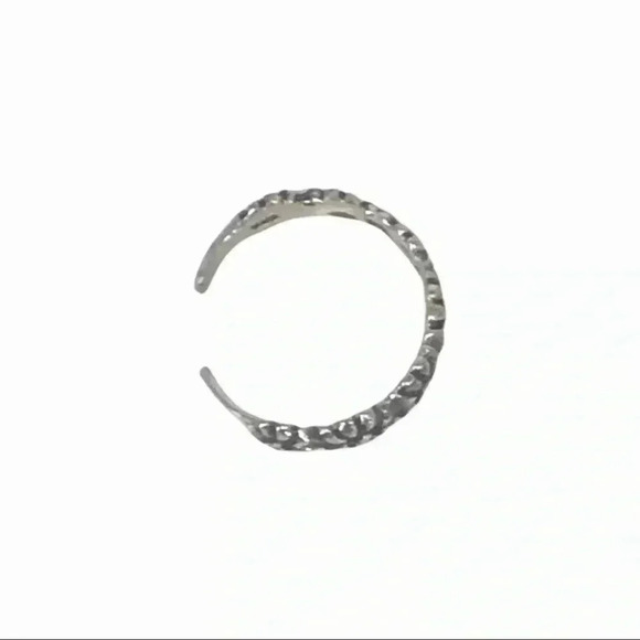 925 STERLING SILVER FLORAL CROWN FLOWER CHILD FESTIVAL TOE RING SIZE XS - Picture 5 of 15